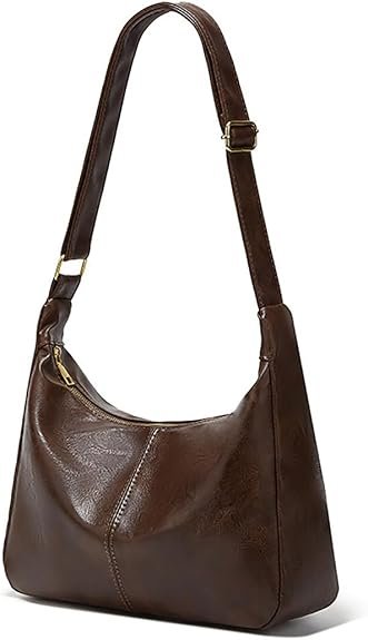 Retro Crescent Shoulder Bag – Small PU Leather Hobo