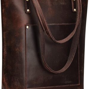 Women’s Vintage Leather Tote – Laptop Shoulder Bag