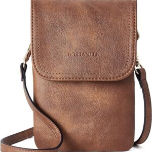 Vegan Leather Small Crossbody – Compact Phone Wallet